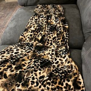 Animal print maxi dress
